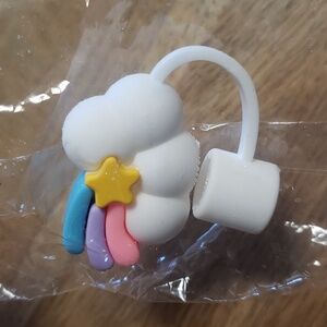 Rainbow star cloud straw topper NEW
